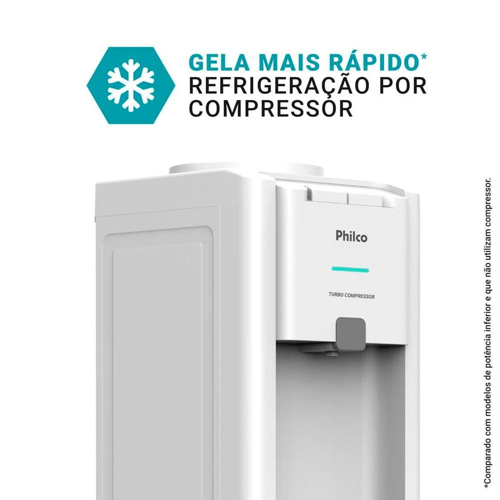 Bebedouro de Água Philco PBE80A com Sistema Eletrônico e Gás Refrigerante R600a - Branco - 6
