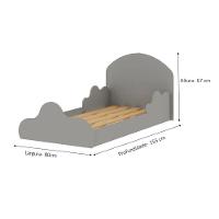 Mini Cama Infantil Genialflex Nuvem com Grade de Proteção - Fendi - 4