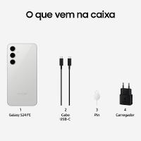 Smartphone Samsung Galaxy S24 FE 5G Cinza 128GB, 8GB RAM, Galaxy AI, Câmera Traseira 50MP, Tela 6.7" 60-120Hz, IP68 e Processador Exynos 2400e - 9