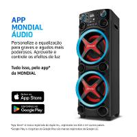 Torre de Som Amplificada Mondial TM-2200 com Bluetooth, Função Passa Pasta e Integração com Guitarra e Microfone Bivolt - 2200W - 5