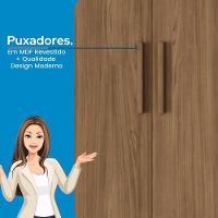 Cômoda Santos Andirá Pinhais com 2 Portas, 4 Gavetas, 1 Prateleira e 1 Cabideiro - 130,2cm de largura - 6