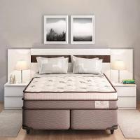 Cama Box Queen Size Ortobom New Magestic com Molas Ensacadas 68x158x198 cm - Marrom/Cinza - 1