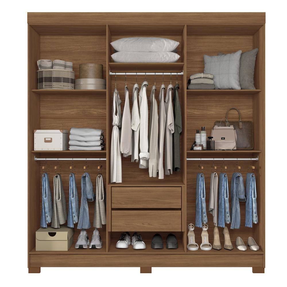 Guarda-Roupa Casal Santos Andirá Toledo com 6 Portas, 2 Gavetas e 5 Prateleiras - 194,4cm de largura - 4