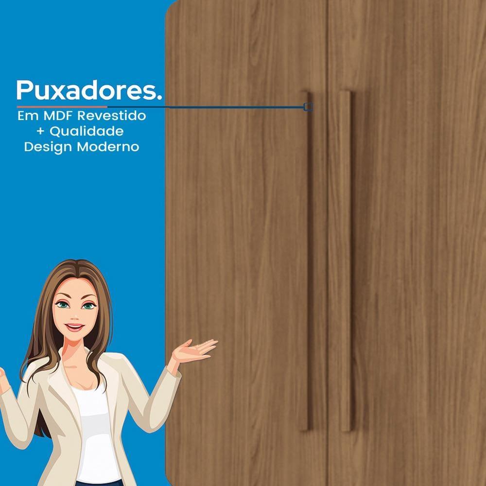 Guarda-Roupa Casal Santos Andirá Toledo com 6 Portas, 2 Gavetas e 5 Prateleiras - 194,4cm de largura - 7