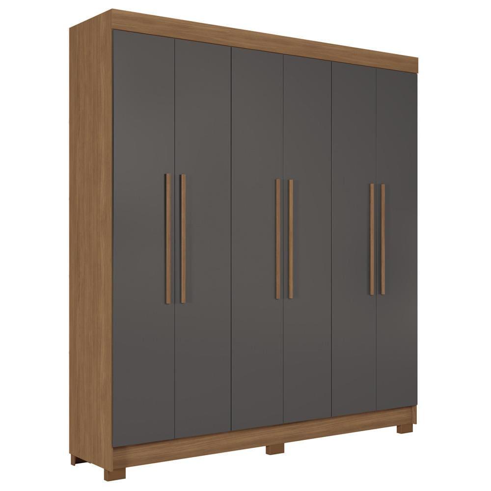 Guarda-Roupa Casal Santos Andirá Toledo com 6 Portas, 2 Gavetas e 5 Prateleiras - 194,4cm de largura - 3