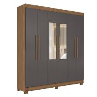 Guarda-Roupa Casal Santos Andirá Toledo com 6 Portas, 2 Gavetas e 5 Prateleiras - 194,4cm de largura - 2