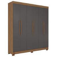 Guarda-Roupa Casal Santos Andirá Toledo com 6 Portas, 2 Gavetas e 5 Prateleiras - 194,4cm de largura - 3