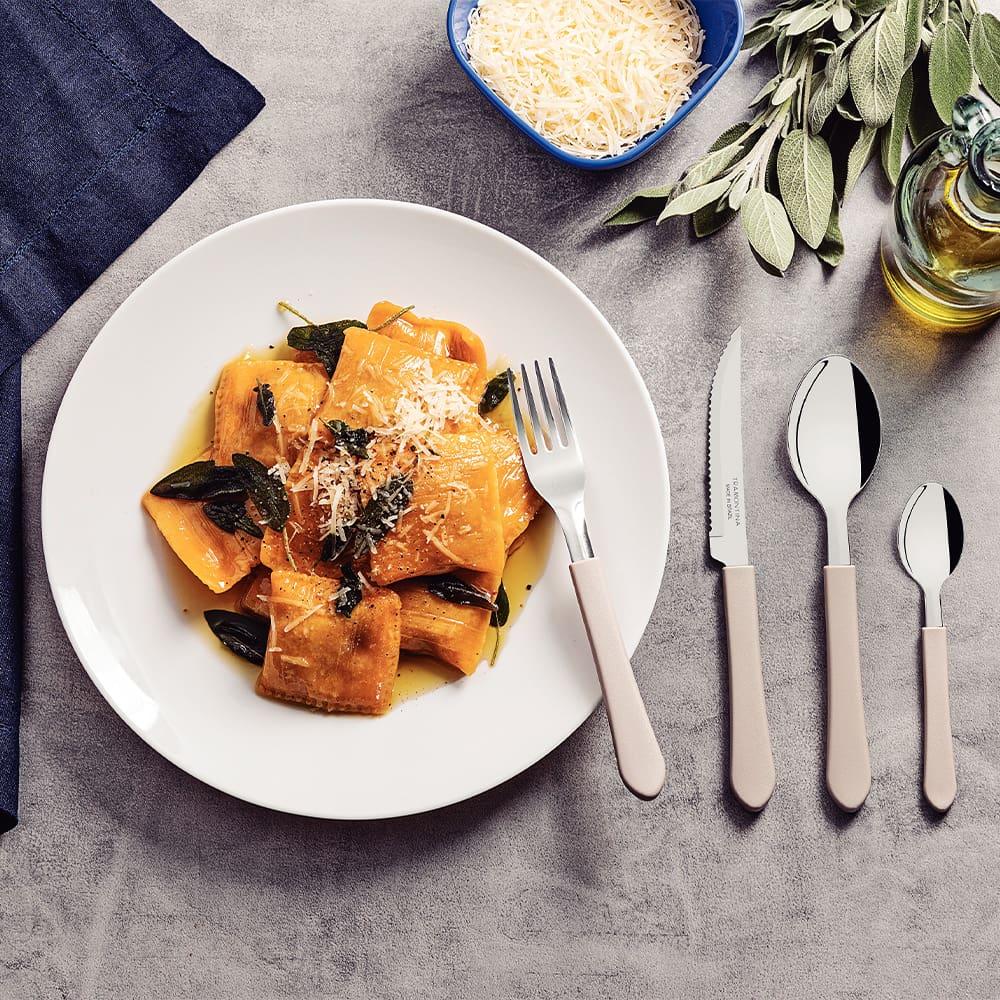 Faqueiro 12 Peças Tramontina Leme em Aço Inox e Cabos em Polipropileno – Cinza - 5