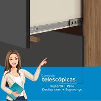 Guarda-Roupa Solteiro Santos Andirá Londrina com 4 Portas, 2 Gavetas e 3 Prateleiras - 130cm de largura - 7