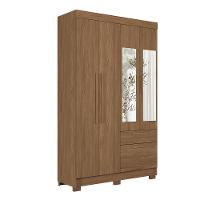 Guarda-Roupa Solteiro Santos Andirá Londrina com 4 Portas, 2 Gavetas e 3 Prateleiras - 130cm de largura - 2