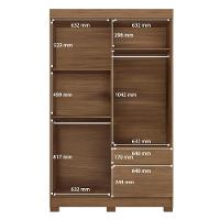 Guarda-Roupa Solteiro Santos Andirá Londrina com 4 Portas, 2 Gavetas e 3 Prateleiras - 130cm de largura - 8