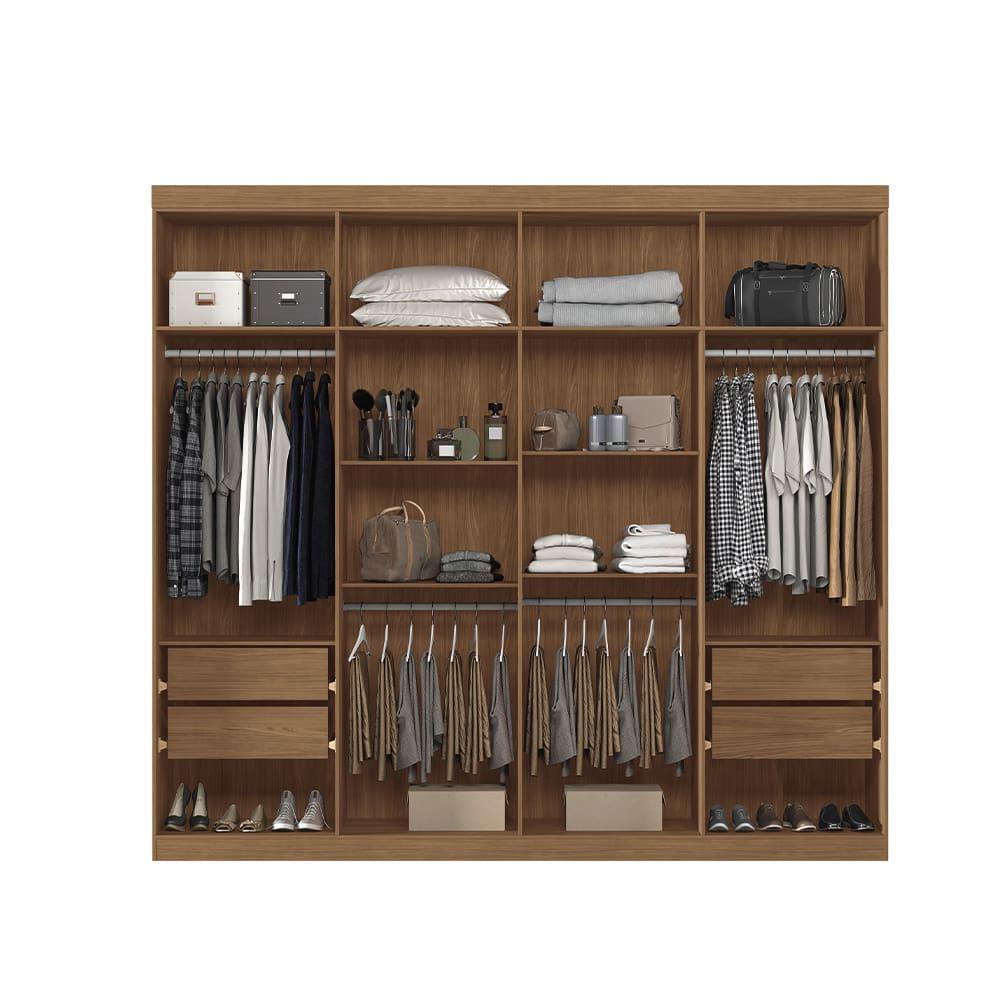 Guarda-Roupa Casal Santos Andirá Master New com 8 Portas, 4 Gavetas e 10 Prateleiras – 238,8cm de largura - 3
