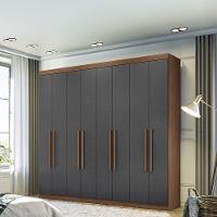 Guarda-Roupa Casal Santos Andirá Master New com 8 Portas, 4 Gavetas e 10 Prateleiras – 238,8cm de largura - 1