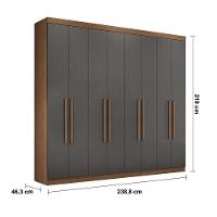 Guarda-Roupa Casal Santos Andirá Master New com 8 Portas, 4 Gavetas e 10 Prateleiras – 238,8cm de largura - 4