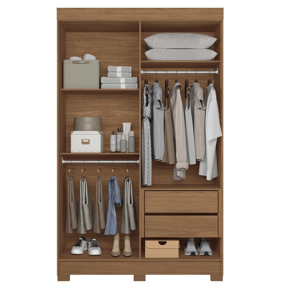 Guarda-Roupa Solteiro Santos Andirá Sarandi com 4 Portas, 2 Gavetas e 4 Prateleiras - 130cm de largura - 4