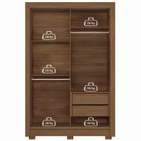 Guarda-Roupa Solteiro Santos Andirá Lapa com 2 Portas, 2 Gavetas e 3 Prateleiras – 140cm de largura - 6