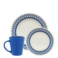 Aparelho de Jantar e Lanche 12 Peças Biona Grécia Cerâmica Estampado - 1