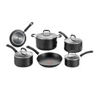 Conjunto de Panelas 6 Peças Tefal Professional Revestimento Antiaderente Titanium e Tampas de Vidro - Preto - 1