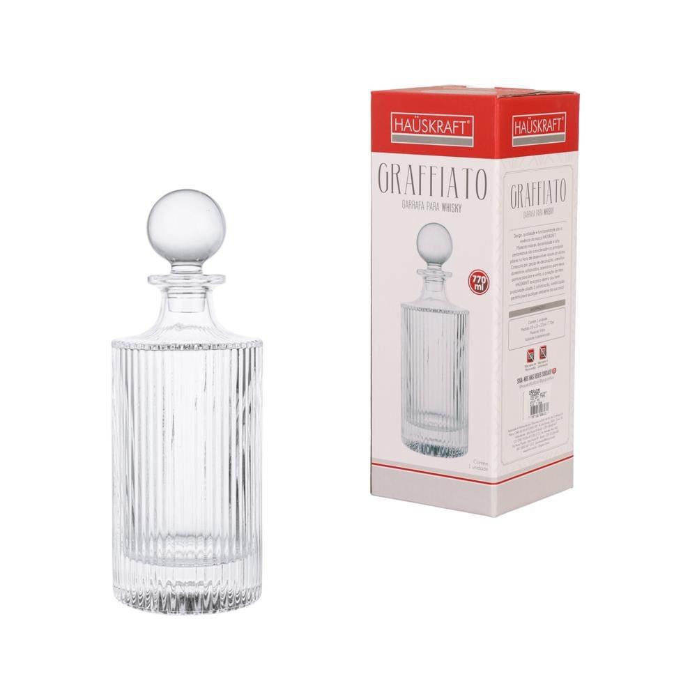 Garrafa para Whisky Hauskraft Graffiato em Vidro – 770ml - 2