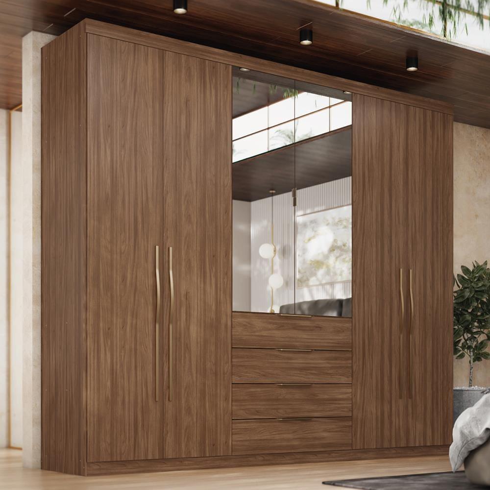 Guarda-Roupa Demóbile Giardino com 6 Portas e 4 Gavetas - 262,2 de largura - 1