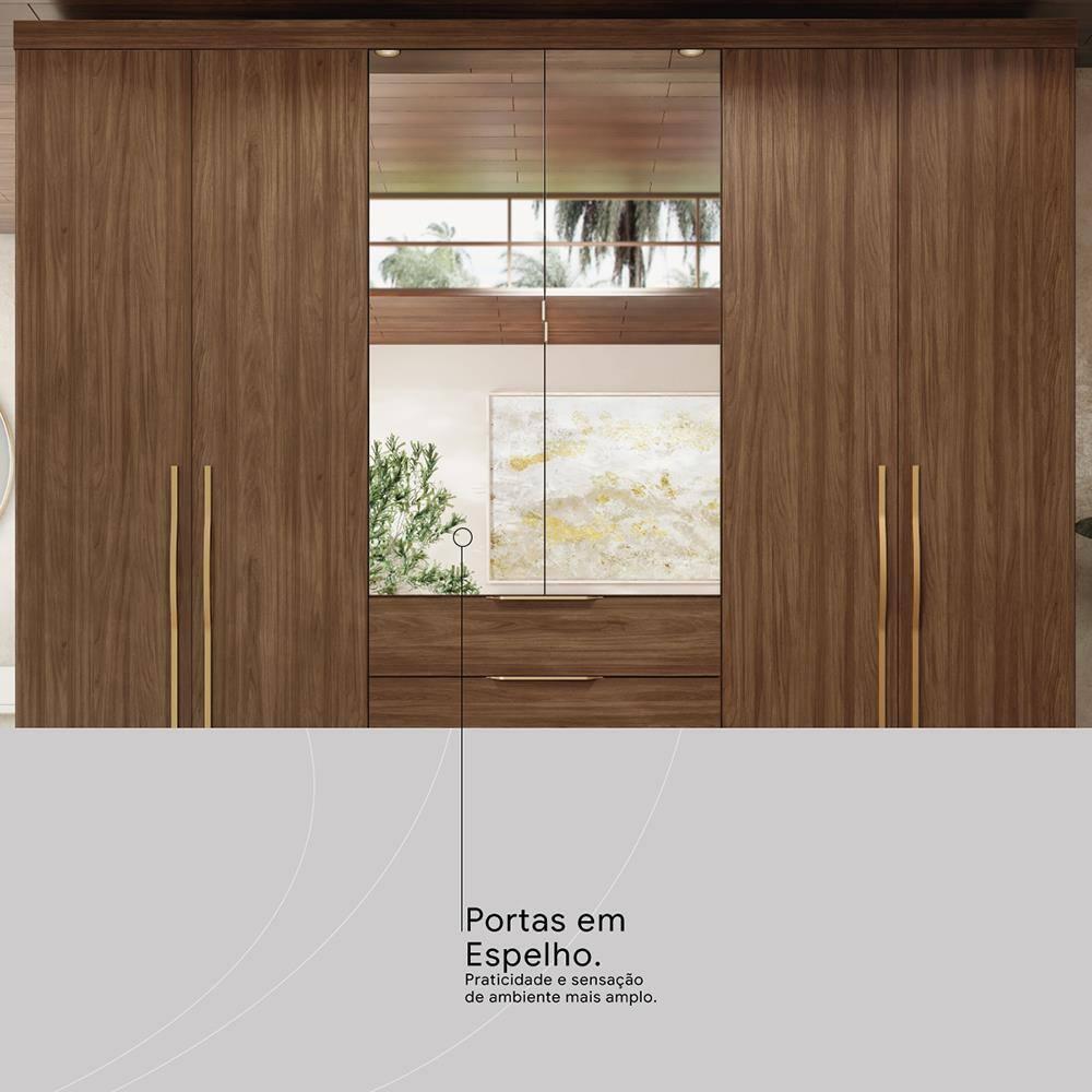 Guarda-Roupa Demóbile Giardino com 6 Portas e 4 Gavetas - 262,2 de largura - 9