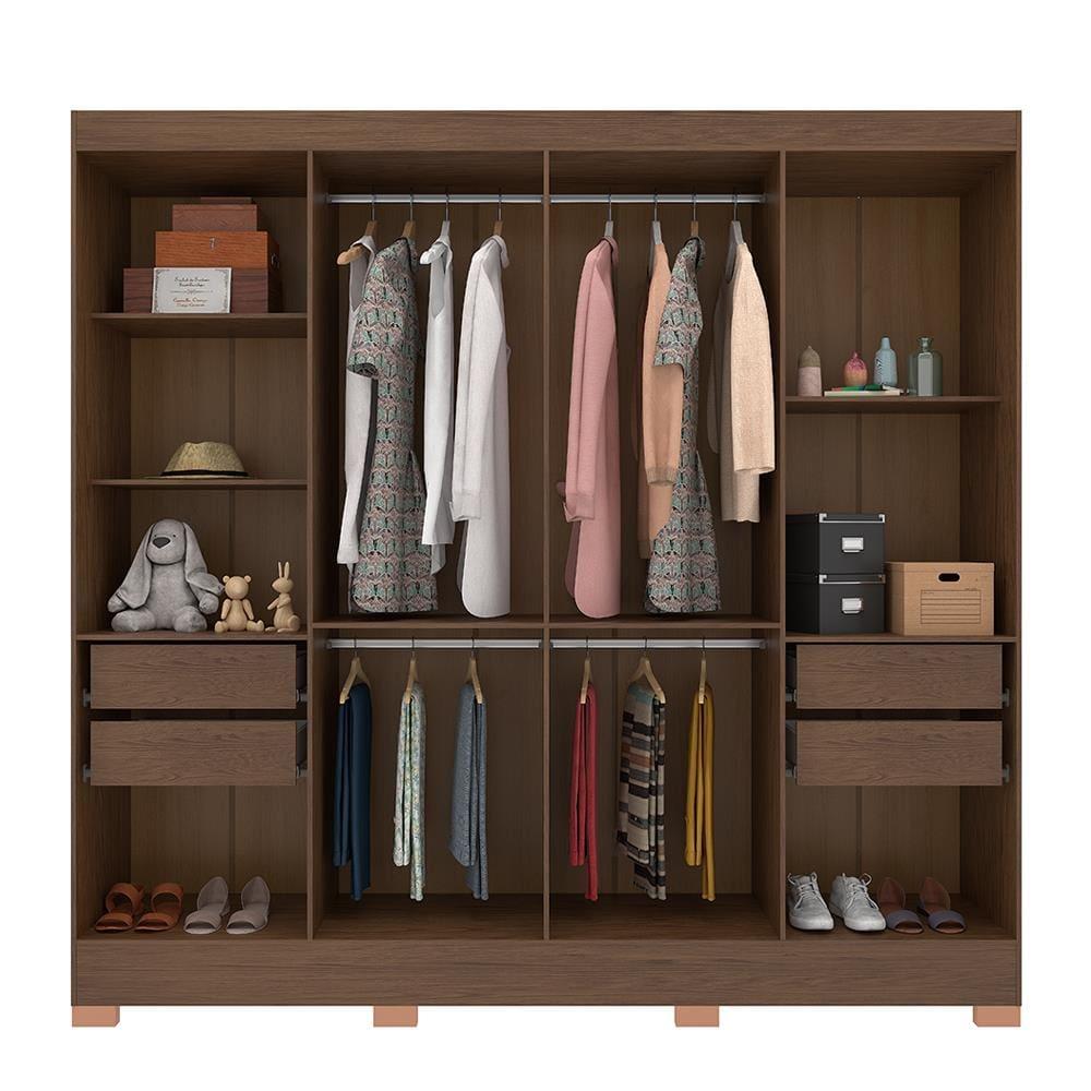 Guarda-Roupa Bartira Porto com 8 Portas e 4 Gavetas - 219,2 de largura - 6