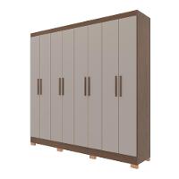 Guarda-Roupa Bartira Porto com 8 Portas e 4 Gavetas - 219,2 de largura - 2