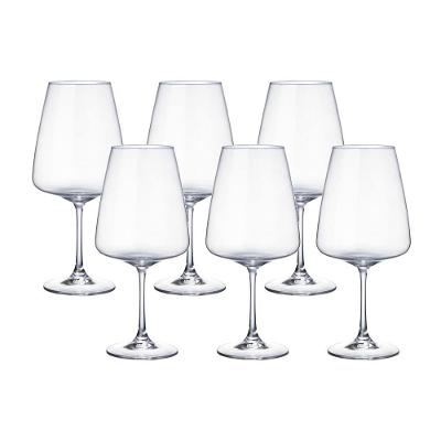 Conjunto de Taças para Vinho Hauskraft Corvus em Cristal 750 ml - 6 Peças