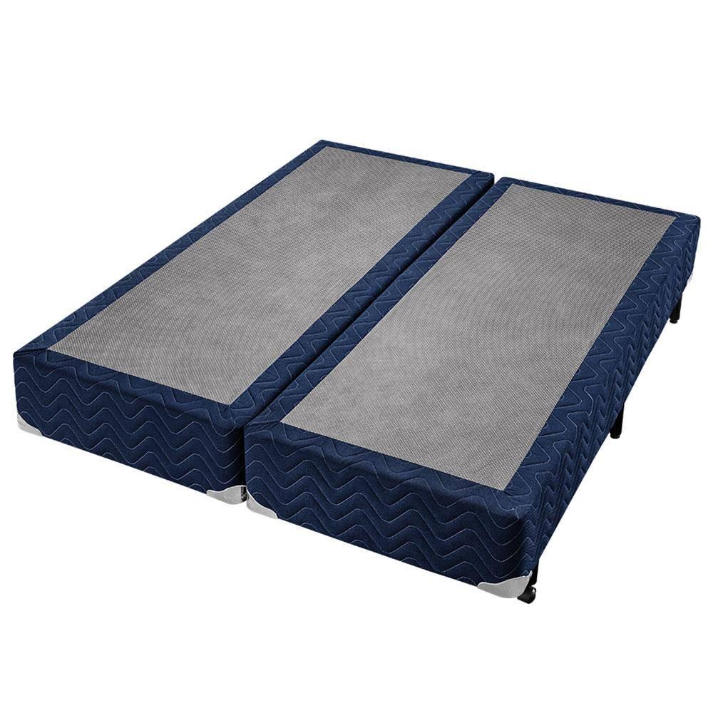 Base Box King Size Americanflex Nero Gel com Revestimento em Tecido Malha 37x193x203cm - Azul - 1