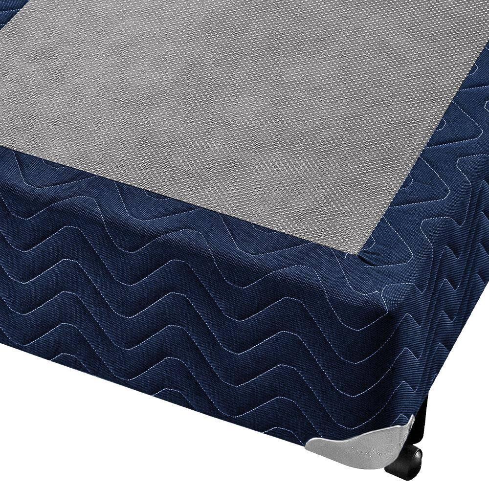 Base Box King Size Americanflex Nero Gel com Revestimento em Tecido Malha 37x193x203cm - Azul - 2