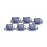 Conjunto de Xícaras para Café Hauskraft Bella em Cerâmica 90 ml Azul – 6 Peças - 1
