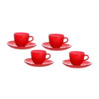 Jogo de Xícaras para Café Hauskraft Heart em Vidro 85 ml Vermelha – 4 Peças - 1