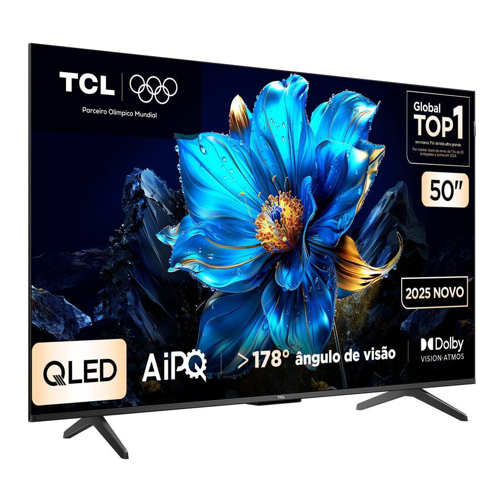 Smart TV TCL 50" 4K QLED UHD 50P7K Google TV 60Hz Processador AiPQ Preta - 11