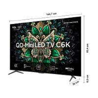 Smart TV 65” TCL 65C6K 4K QD-Mini Led 144Hz com Sistema Operacional Google TV - 7