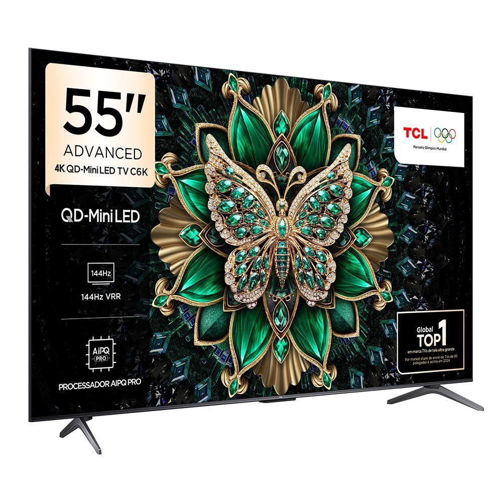 Smart TV 55” TCL 55C6K 4K QD-Mini Led 144Hz Sistema Operacional Google TV - 2