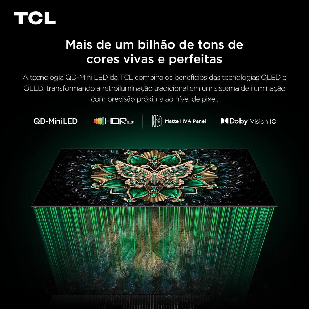 Smart TV 55” TCL 55C6K 4K QD-Mini Led 144Hz Sistema Operacional Google TV - 14