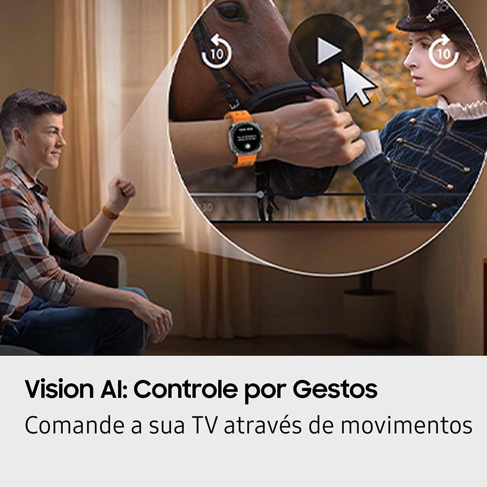 Smart TV Samsung 55” 4K QLED Ultra QN55Q7FAAGXZD Controle por Gestos Processador com AI Xbox Cloud Gaming - 4