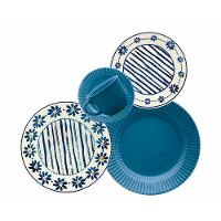 Aparelho de Jantar e Lanche 20 Peças Biona Jardim das Margaridas em Cerâmica – Estampado - 1