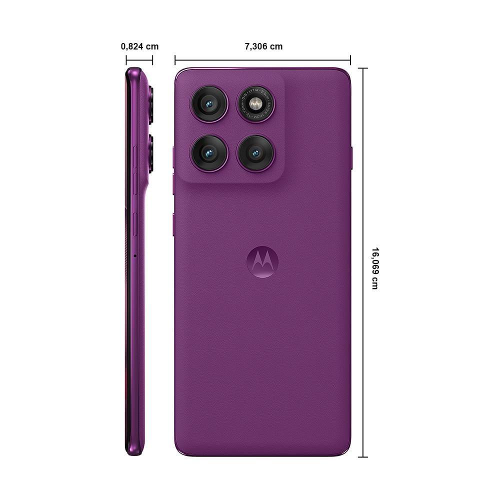 Smartphone Motorola Edge 60 Pro 6.7” 256GB 5G 120Hz pOLED Câmera 50MP Sony LYTIA 700C Violeta - 7