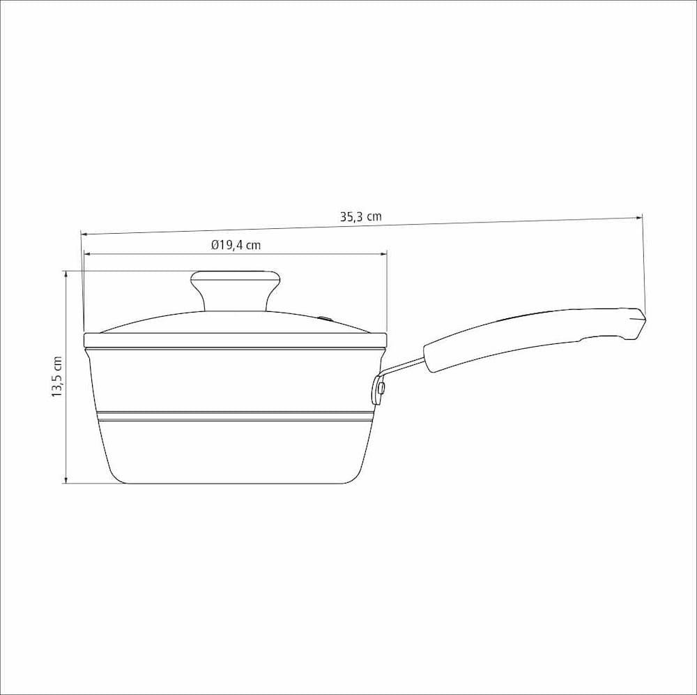 Panela Tramontina Sicília em Alumínio com Revestimento Interno e Externo em Antiaderente Starflon Excellent 18 cm – Vermelha - 3