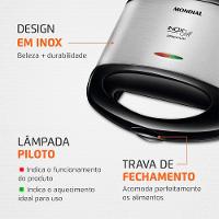 Sanduicheira Mondial Grill S-07 - Preto/Inox