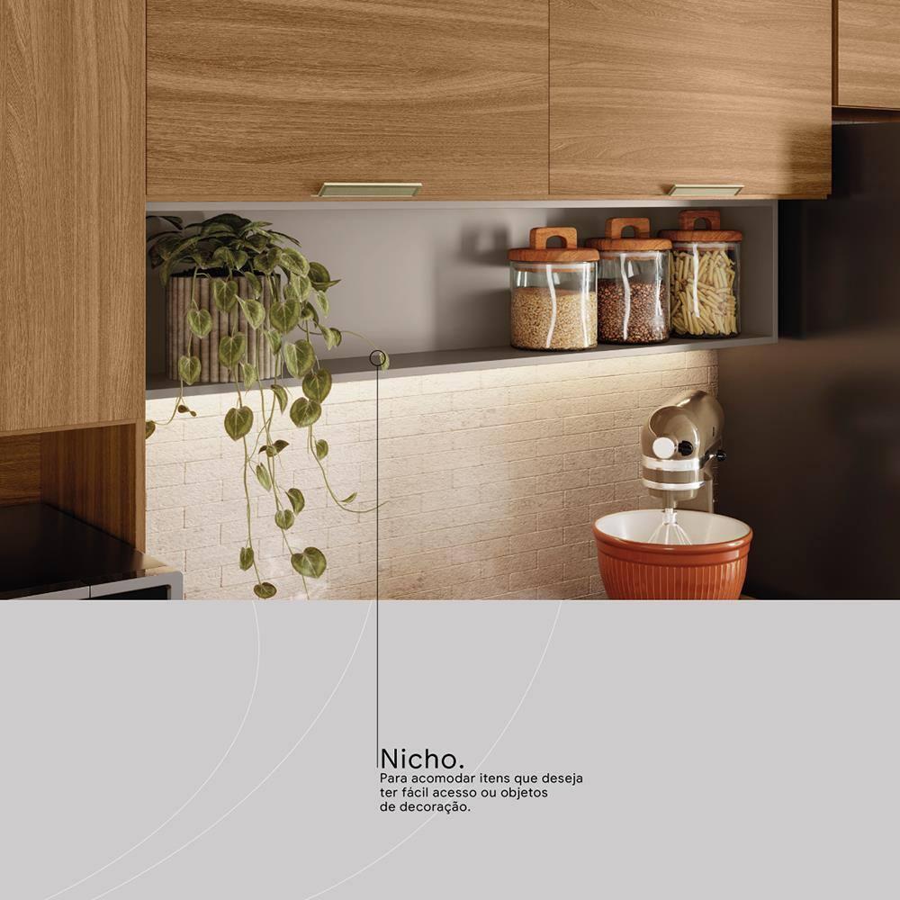 Cozinha Compacta Demóbile Aspen com 6 Portas e 2 Prateleiras - 250cm de largura - 8