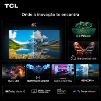Smart TV TCL 65”4K QD-Mini Led 65C7K 144Hz com Sistema Operacional Google TV - 12