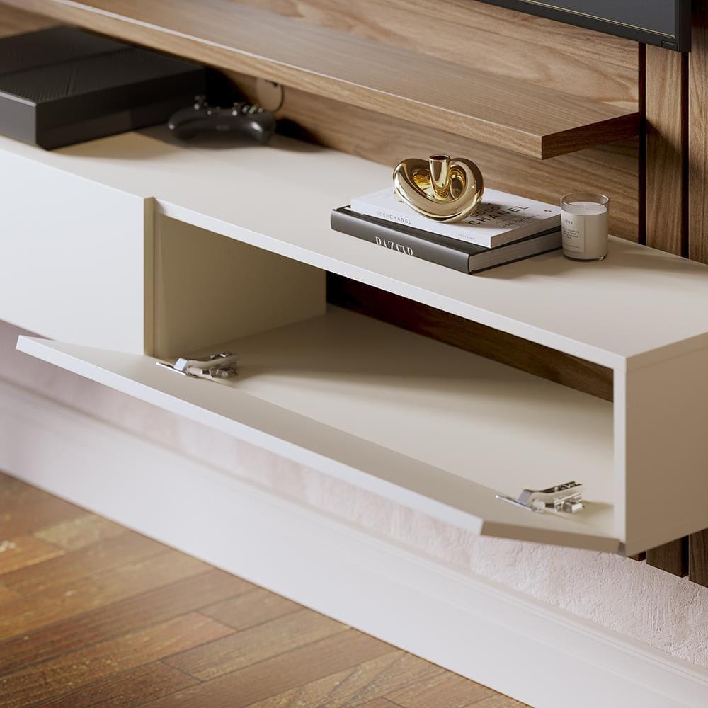 Painel de TV Colibri Juriti 150 Ripado Amêndoa Off White - 8