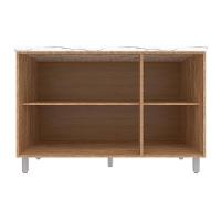 Balcão Triplo Bartira Amazonita com 3 Portas, 1 Prateleira e 120cm de largura - Damasco