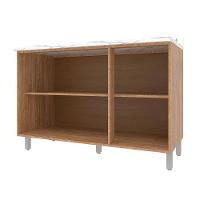 Balcão Triplo Bartira Amazonita com 3 Portas, 1 Prateleira e 120cm de largura - Damasco - 5