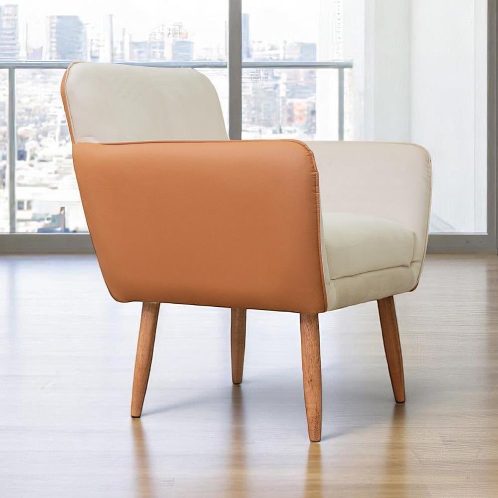 Poltrona Conlflex Bélgica com Apoio de Braço Revestida em Tecido Linho - 1