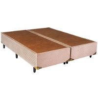 Base Box King Size Biflex Passione com Revestimento em Tecido Veludo 42x193x203cm - Areia - 1