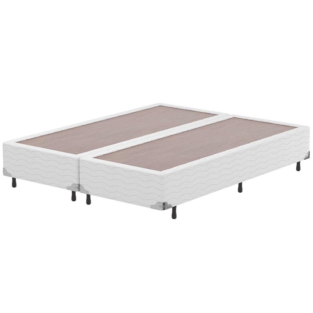 Base Box Queen Size Probel Amsterdã com Revestimento em Tecido Jacquard 38x158x198cm - Branco - 1
