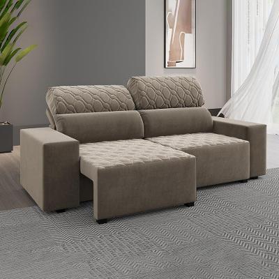 Sofá 3 Lugares Viero Venetto Retrátil Reclinável 2 Metros Veludo